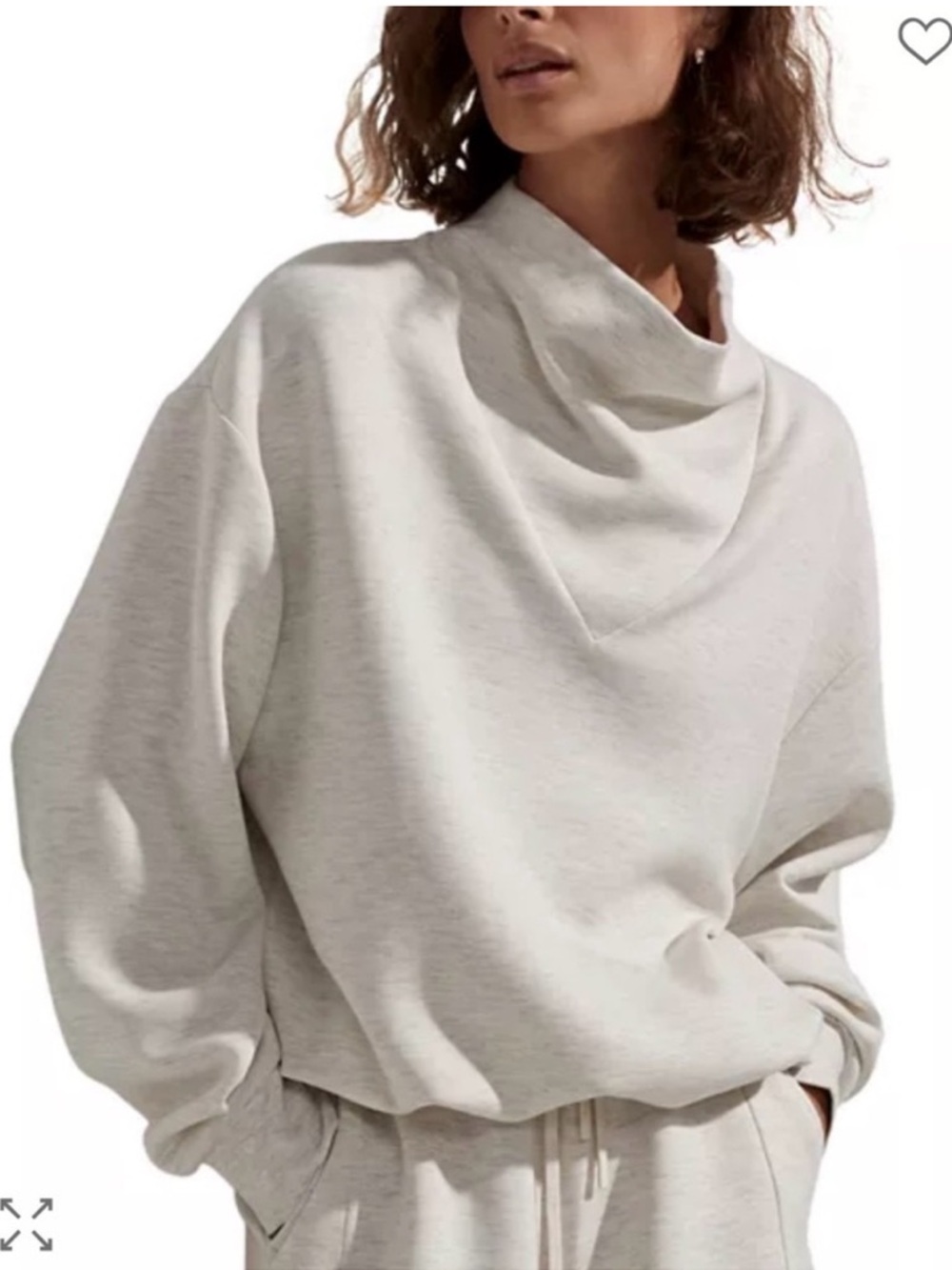 Varley Betsy Cowl Neck Double Soft Sweat Sweatshirt Size Large